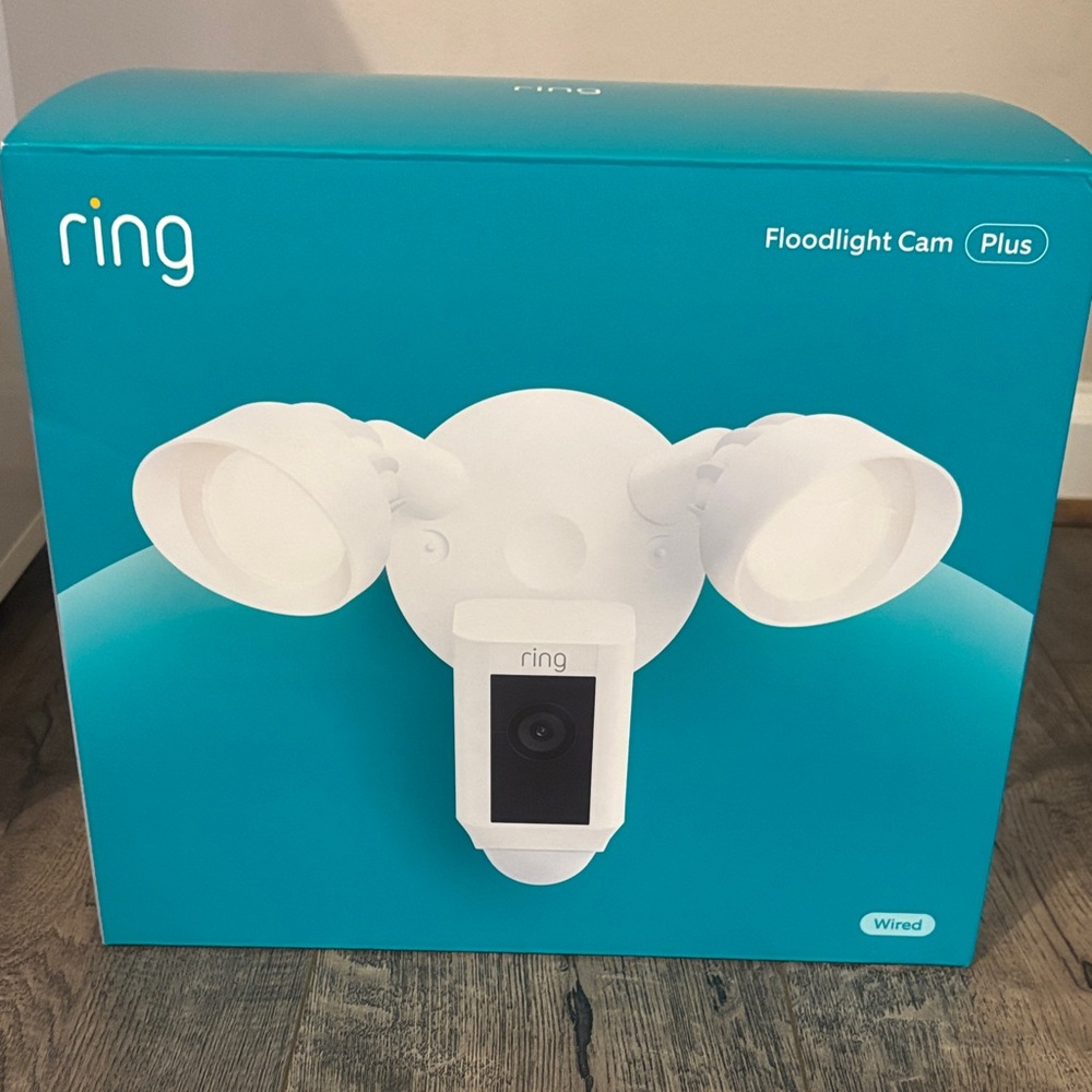 Ring Wired Security Camera with Dual White Floodlights